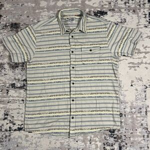 Howler Bros San Gabriel Mescal Jacquard Oyster S/S Button Down Shirt Men's Sz XL
